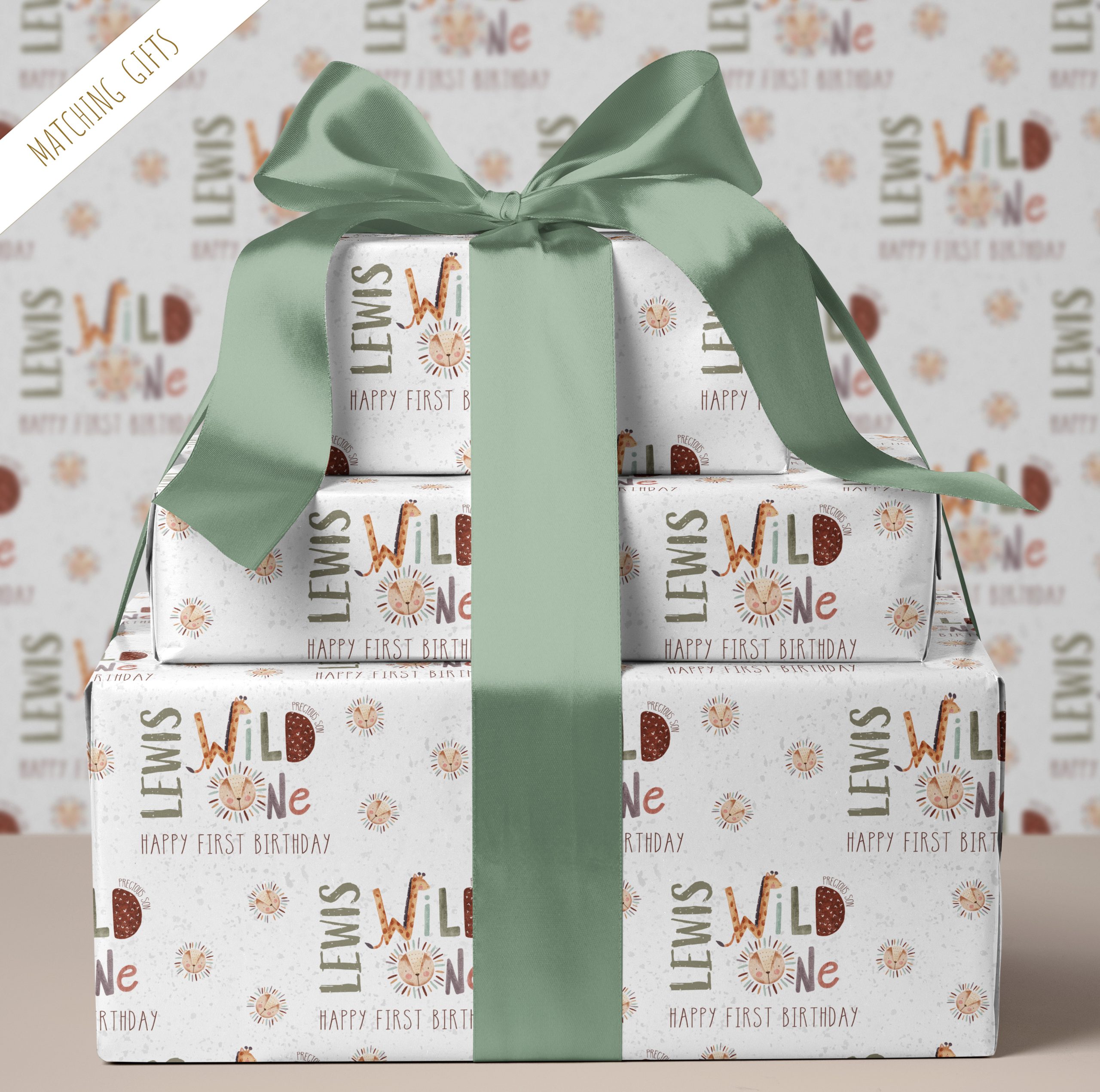 1st Birthday Gift Wrapping Paper