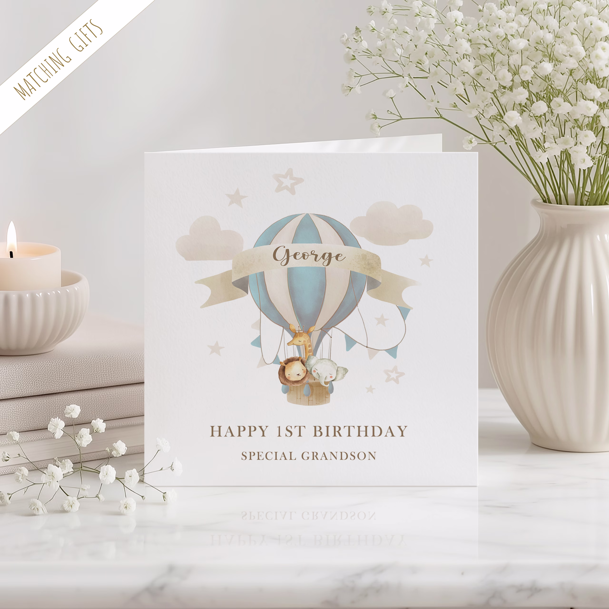 Hot Air Balloon Birthday Card