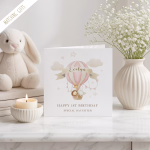 Hot Air Balloon Birthday Card