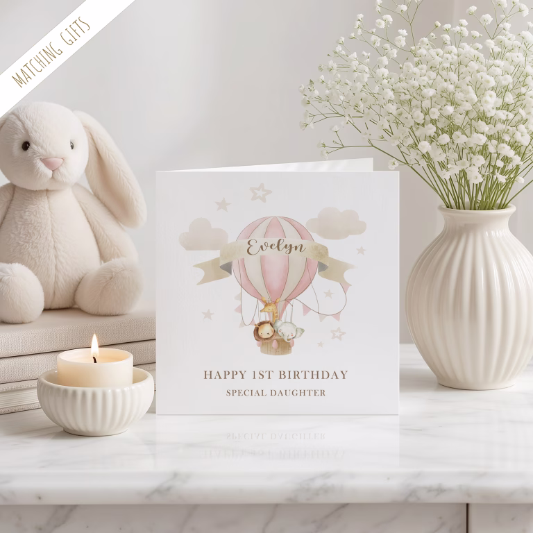 Handmade Personalised Birthday Card ‘Hot Air Balloon’