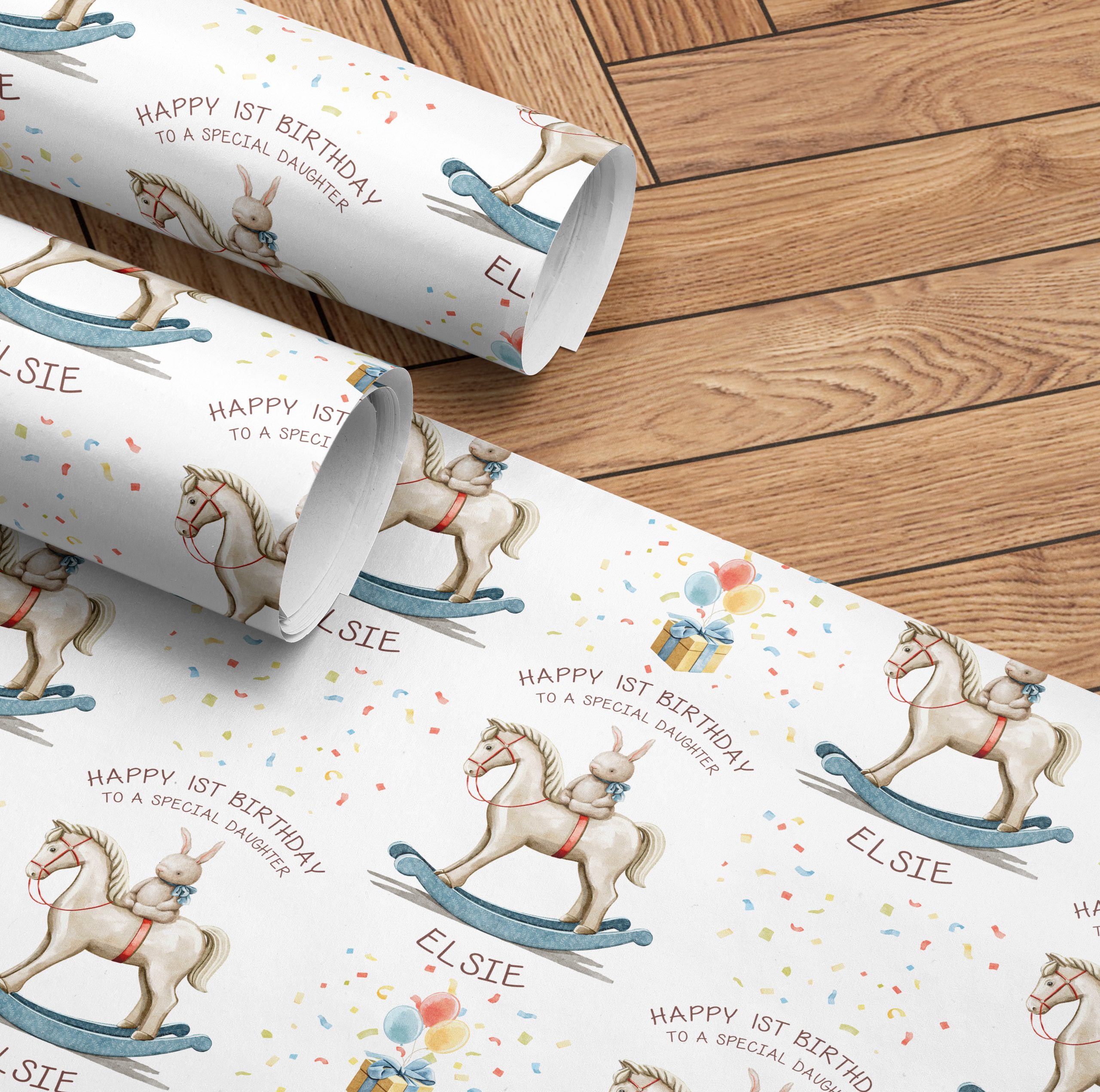 Rocking Horse Birthday Wrapping Paper