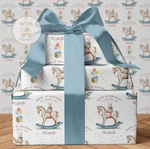 Rocking Horse Birthday Wrapping Paper