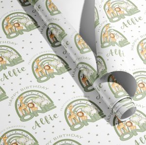Personalised Safari Wrapping Paper