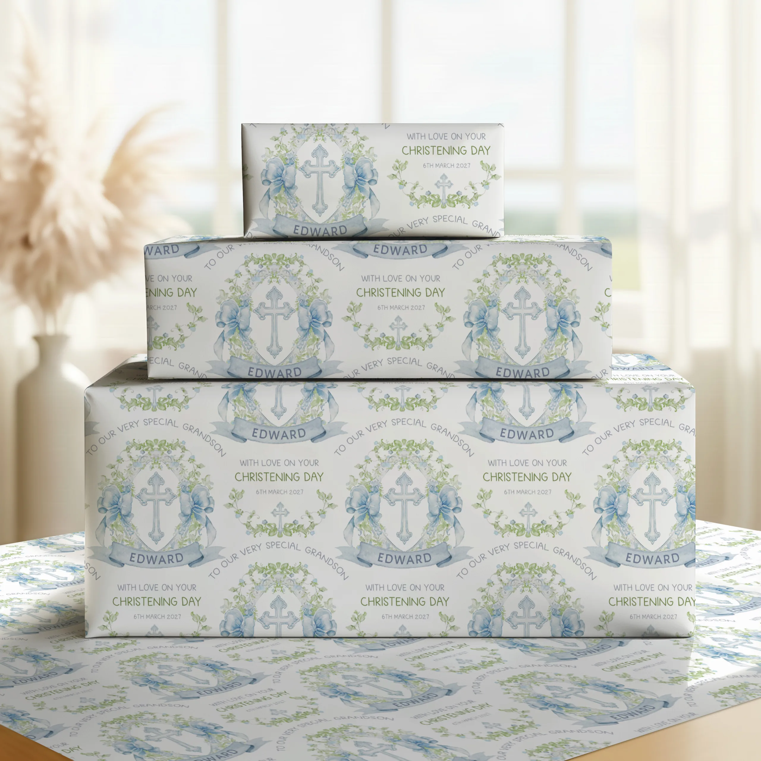 Personalised Christening Gift Paper
