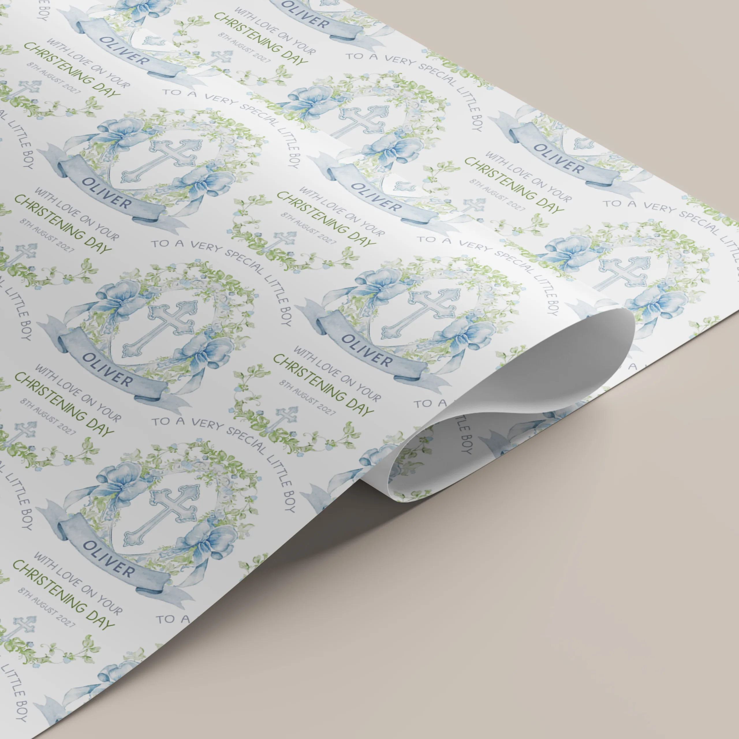 Personalised Christening Gift Paper