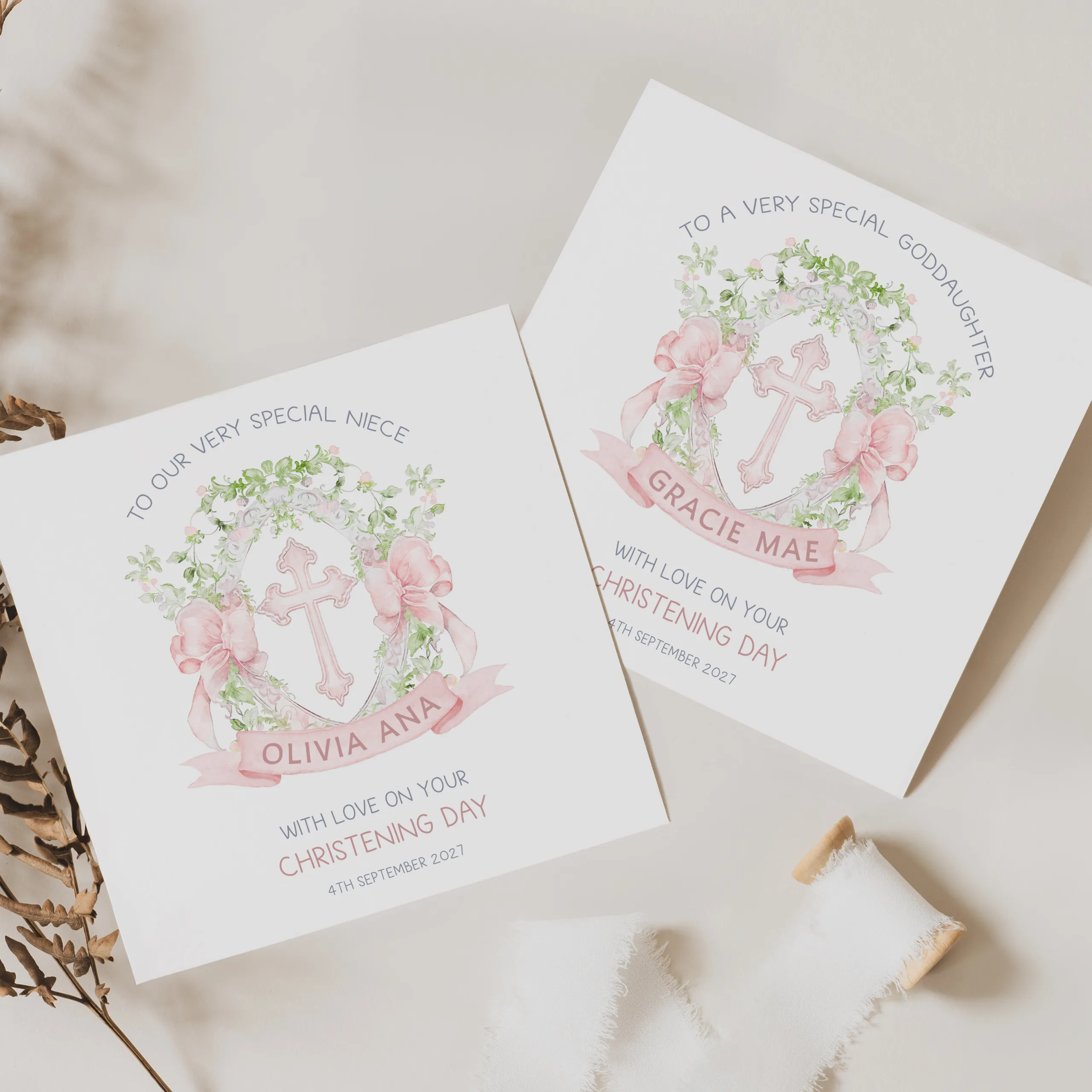 Personalised Christening Card