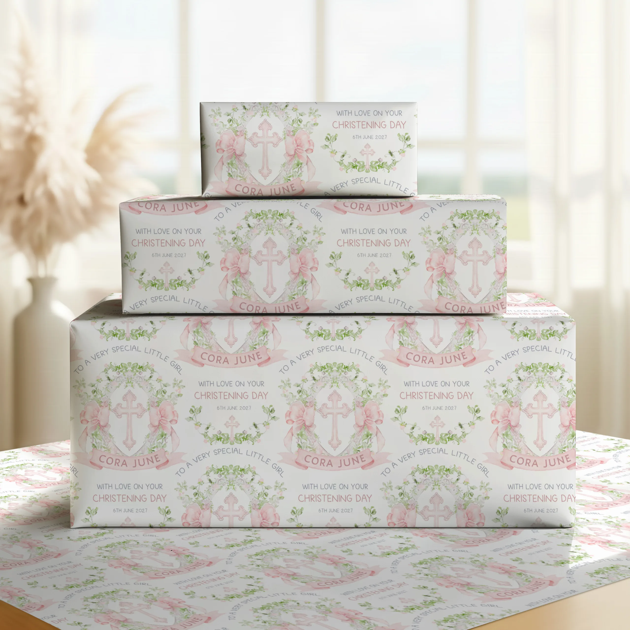 Christening Gift Wrapping Paper