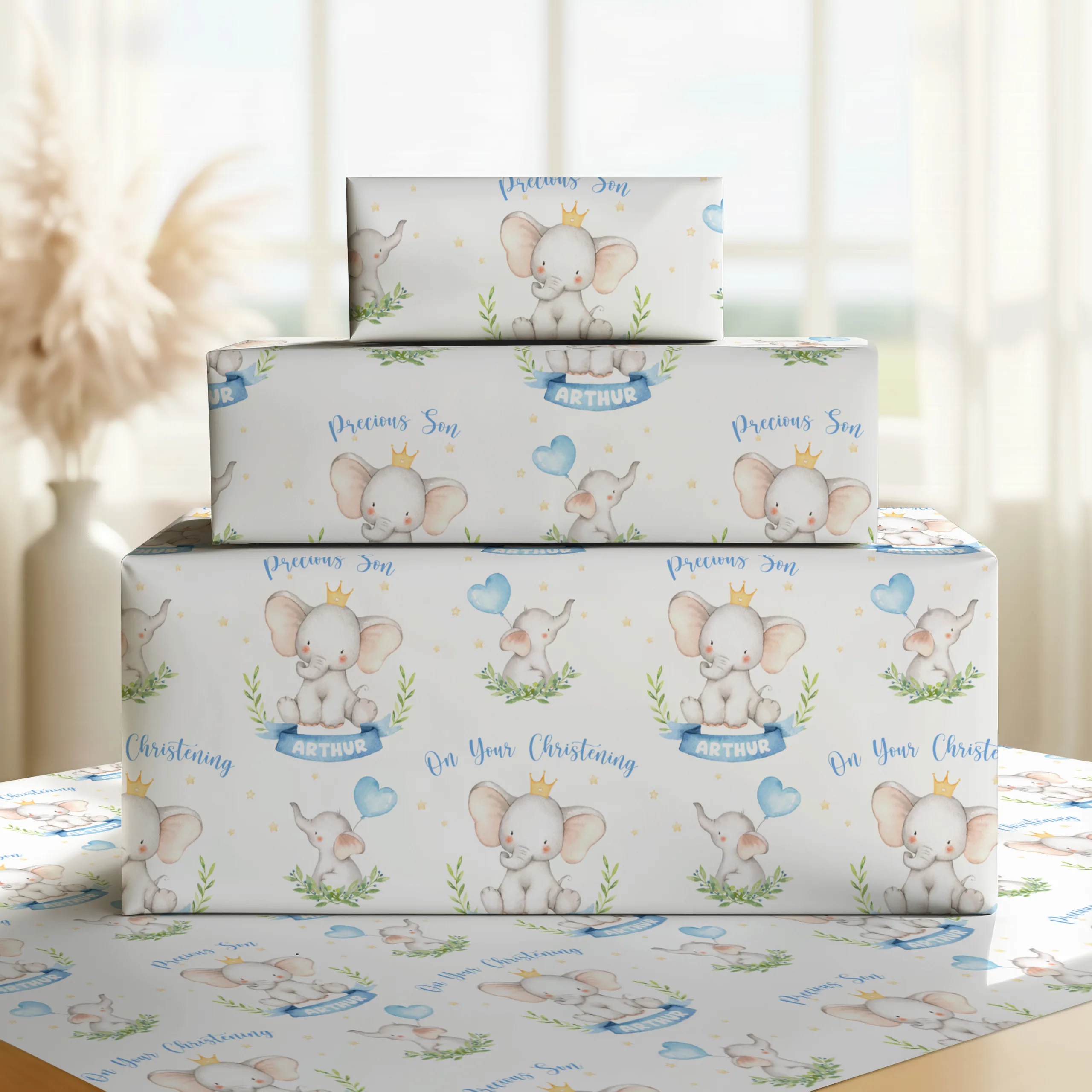 Christening Gift Wrapping Paper