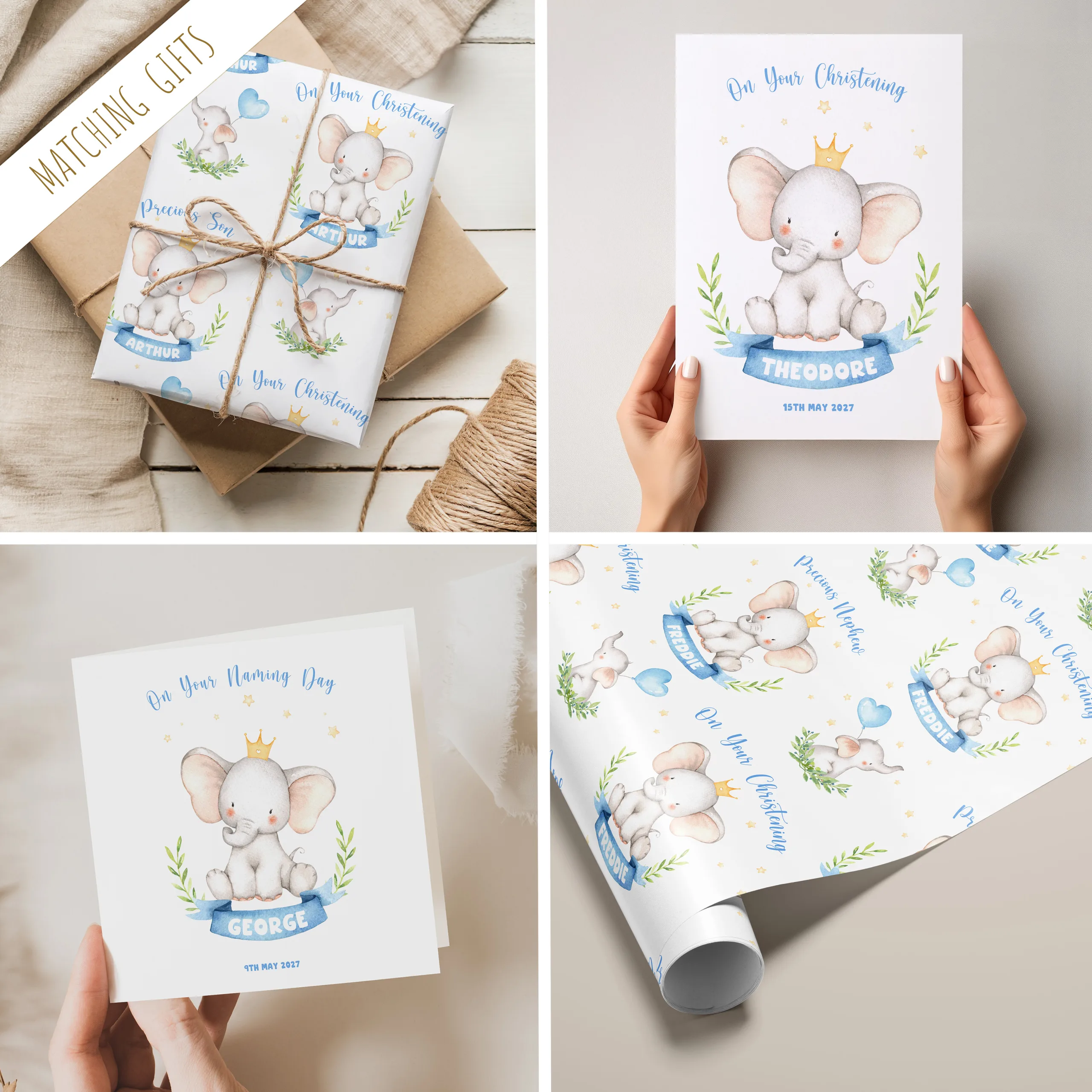 Christening Gift Wrapping Paper