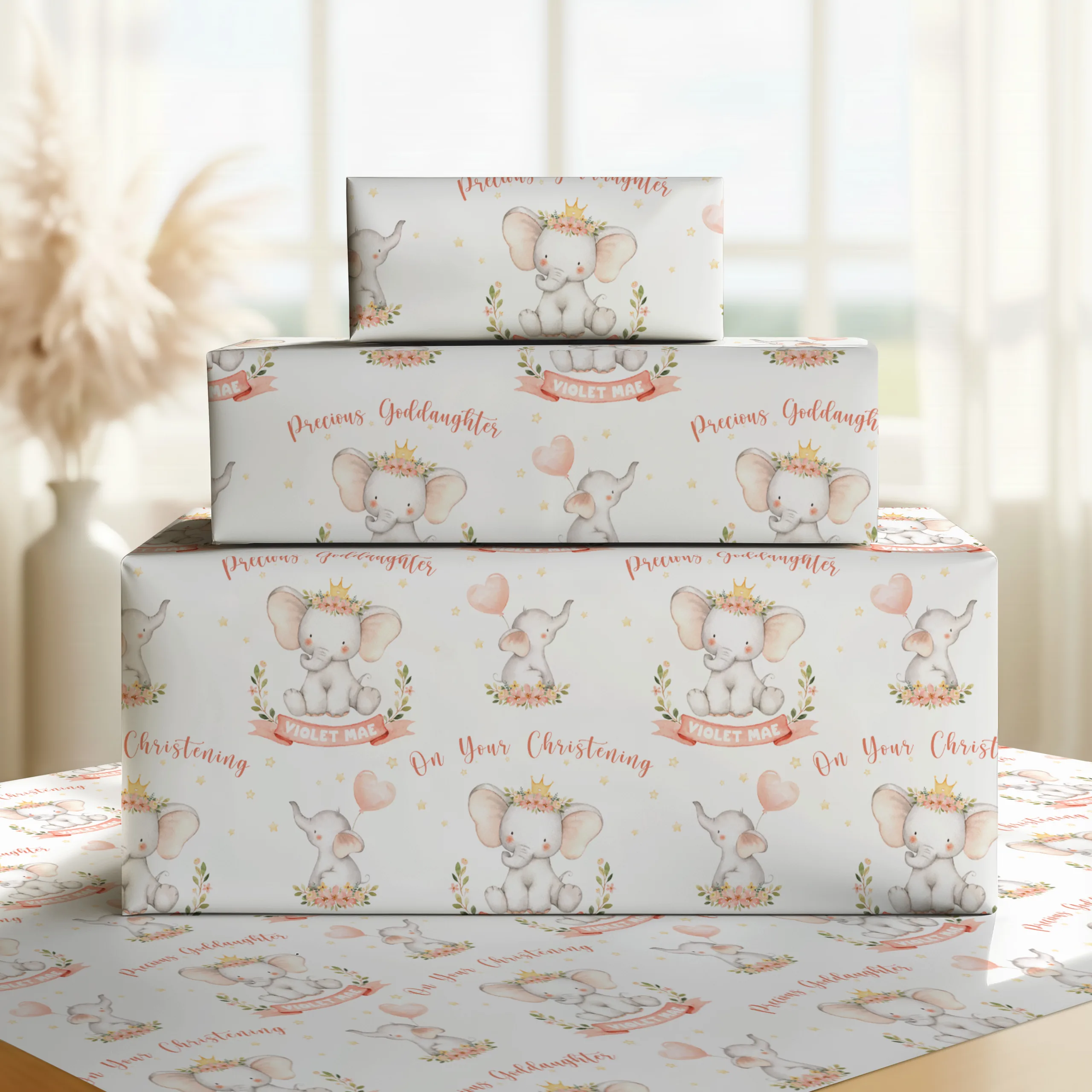 Christening Gift Wrapping Paper