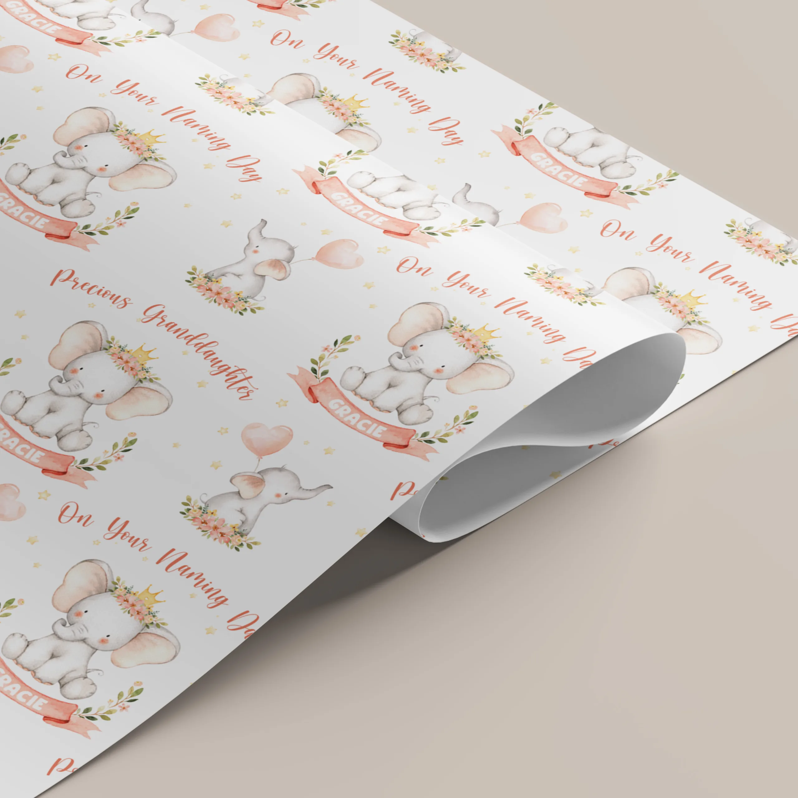 Christening Gift Wrapping Paper