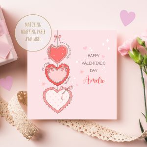 Personalised Valentine's Heart Card
