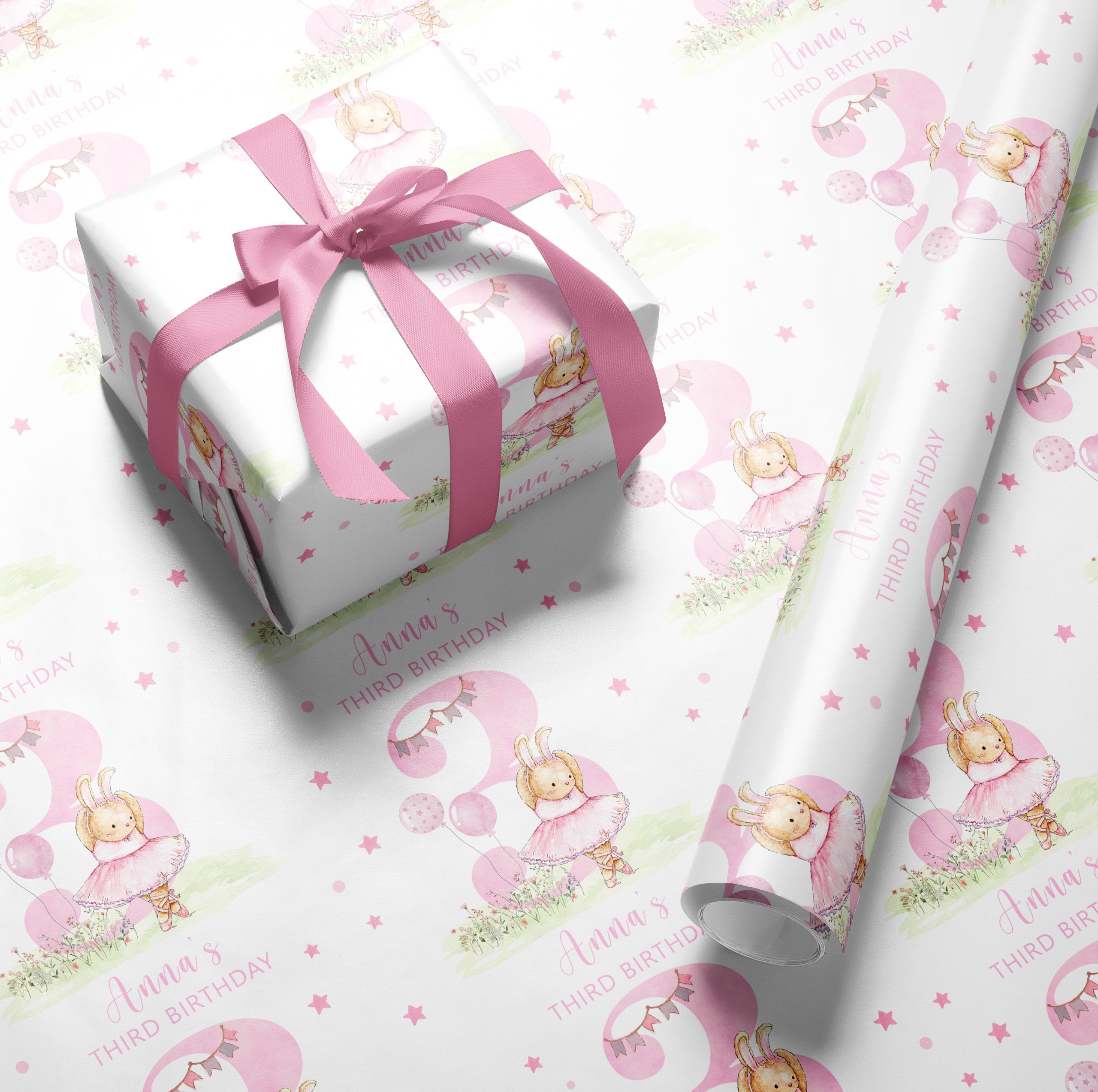 Ballerina Birthday Wrapping Paper
