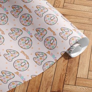 Personalised Birthday Retro Daisy Wrapping Paper