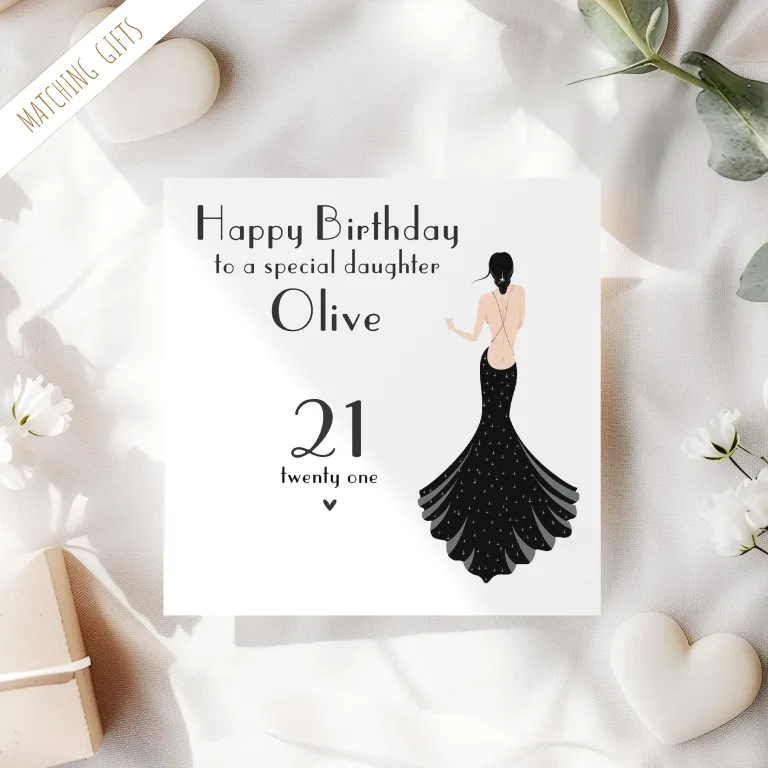 Handmade Birthday Card ‘Black Dress’