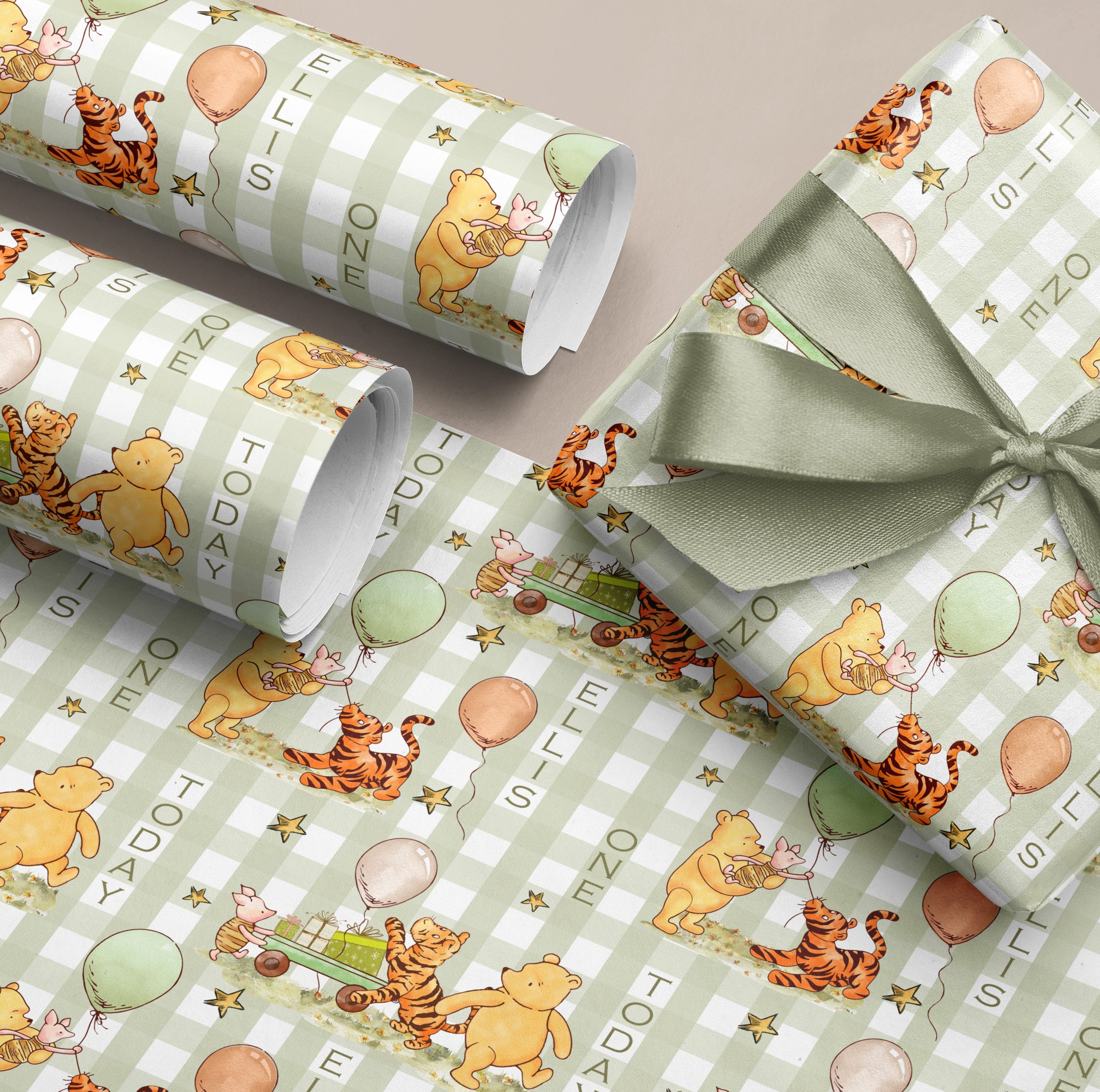 Winnie The Pooh Birthday Gift Wrapping Paper
