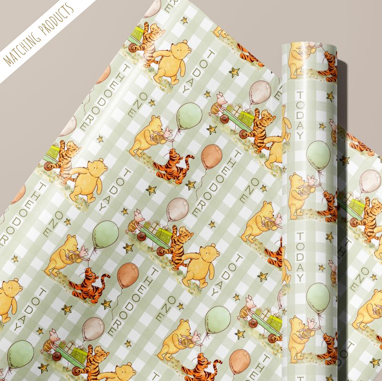 Personalised Winnie The Pooh Birthday Gift Wrapping Paper