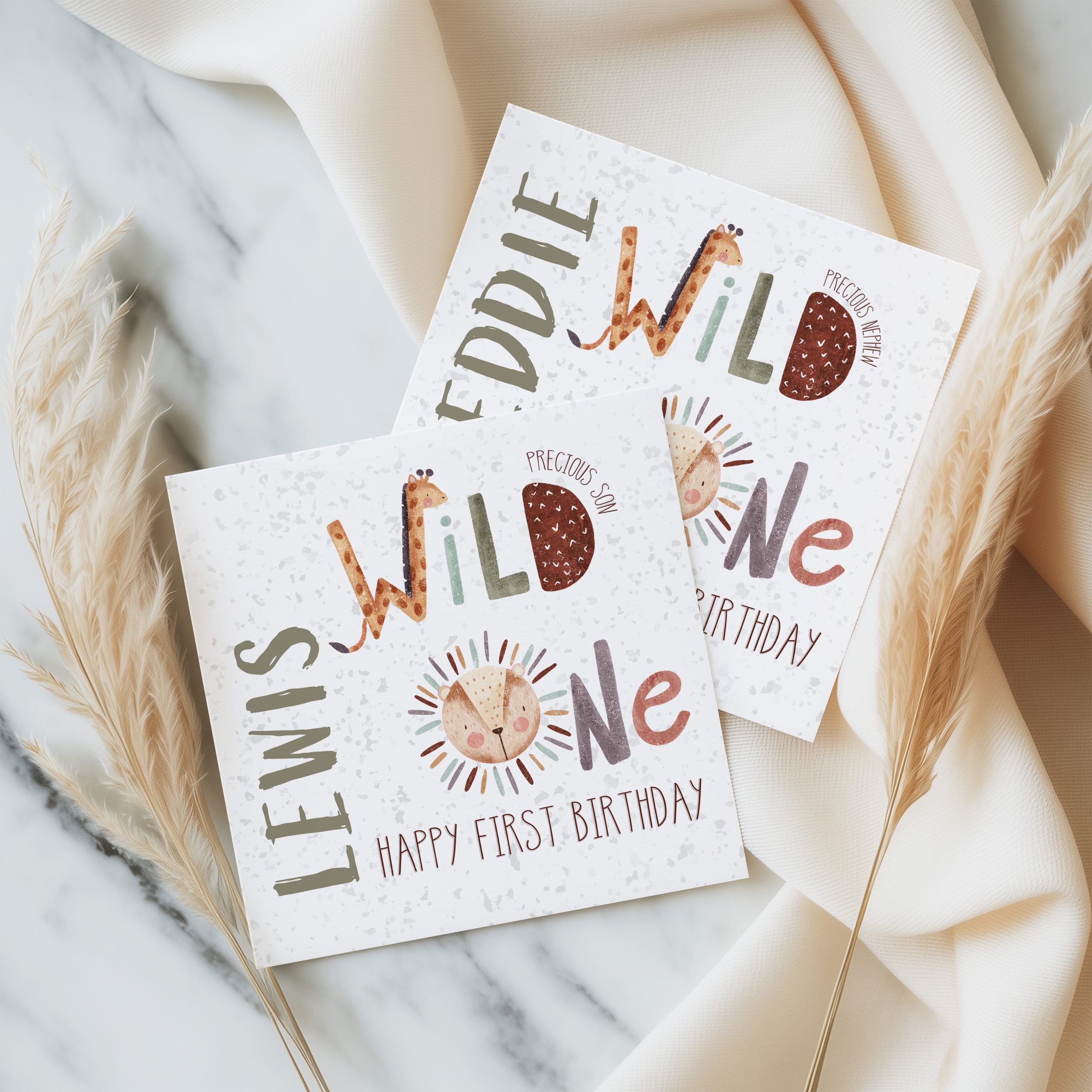 Boys Personalised 1st Birthday Card
