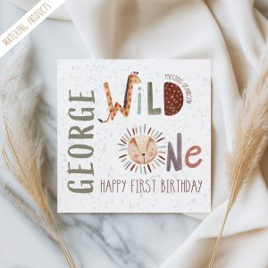 Boys Personalised 1st Birthday Card