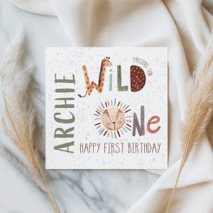 Boys Personalised 1st Birthday Card