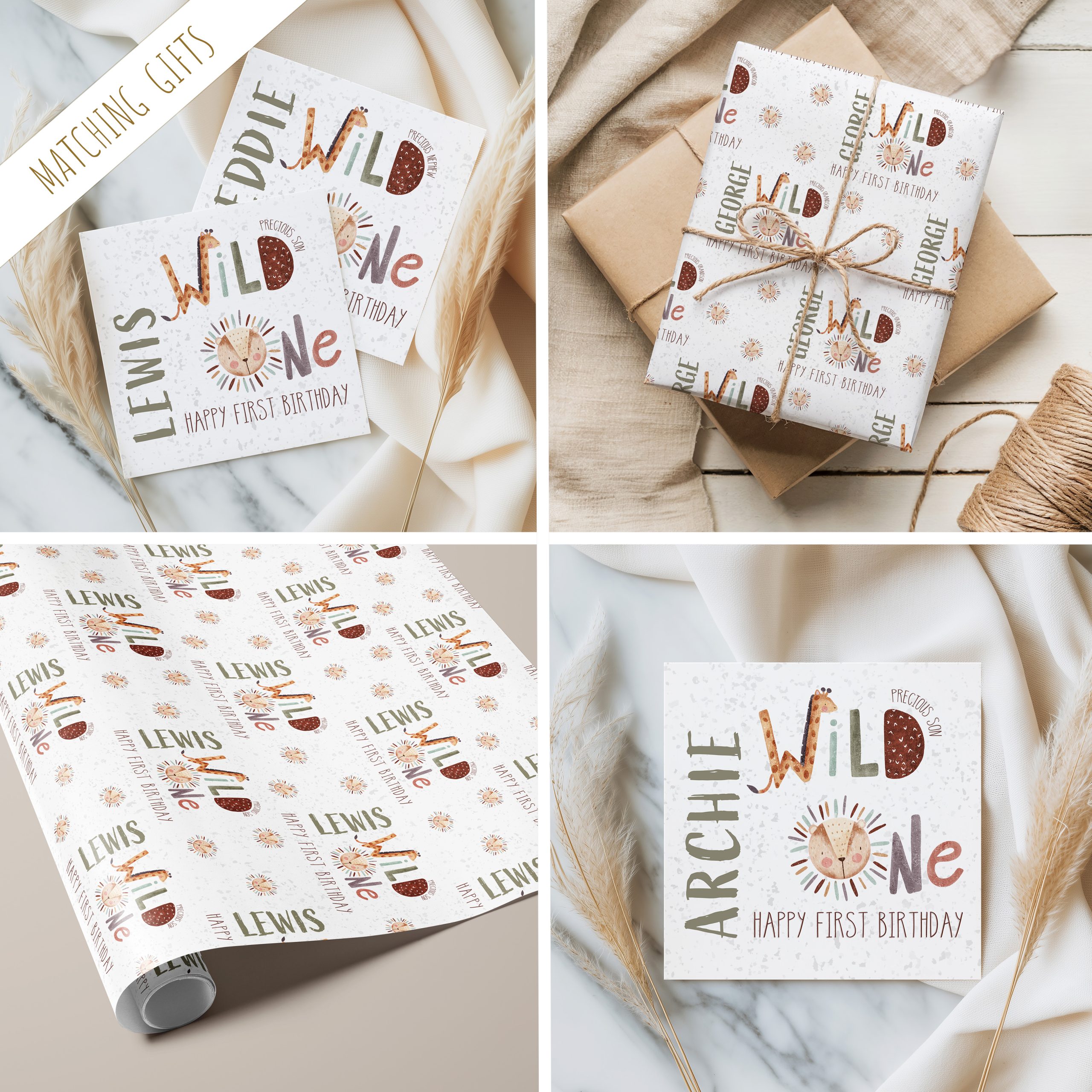 Boys Personalised 1st Birthday Card