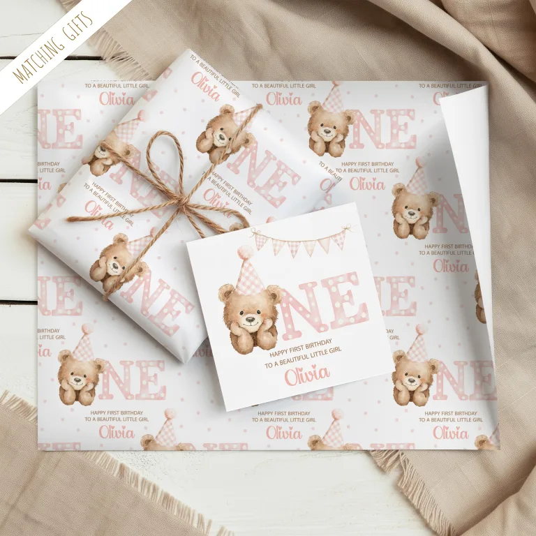 Personalised First Birthday Wrapping Paper