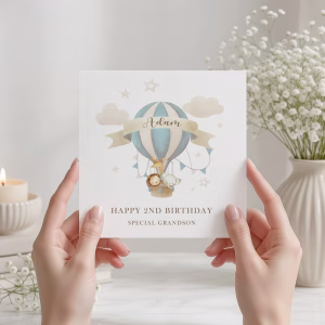 Hot Air Balloon Birthday Card