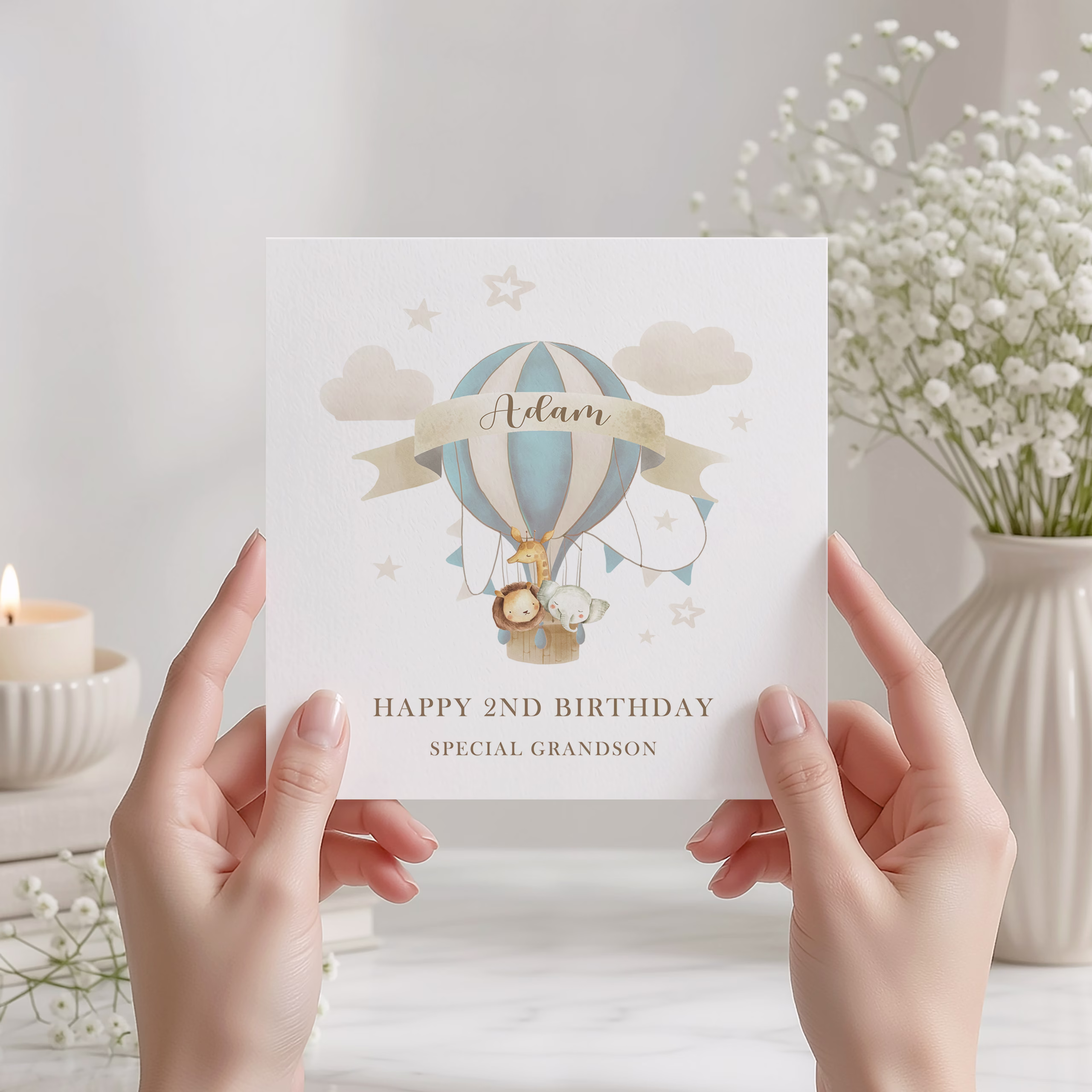 Hot Air Balloon Birthday Card