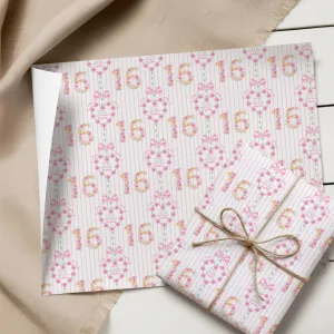 Personalised 16th Birthday Gift Wrapping Paper