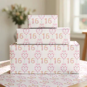 Personalised 16th Birthday Gift Wrapping Paper