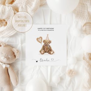 Personalised Birthday Teddy Card
