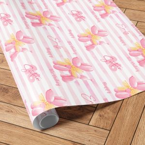 Personalised Dog Balloon Birthday Wrapping Paper