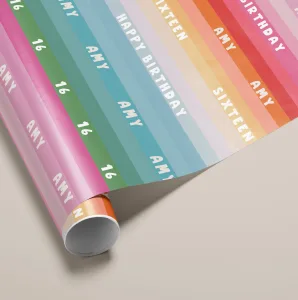 Personalised Rainbow Gift Wrapping Paper