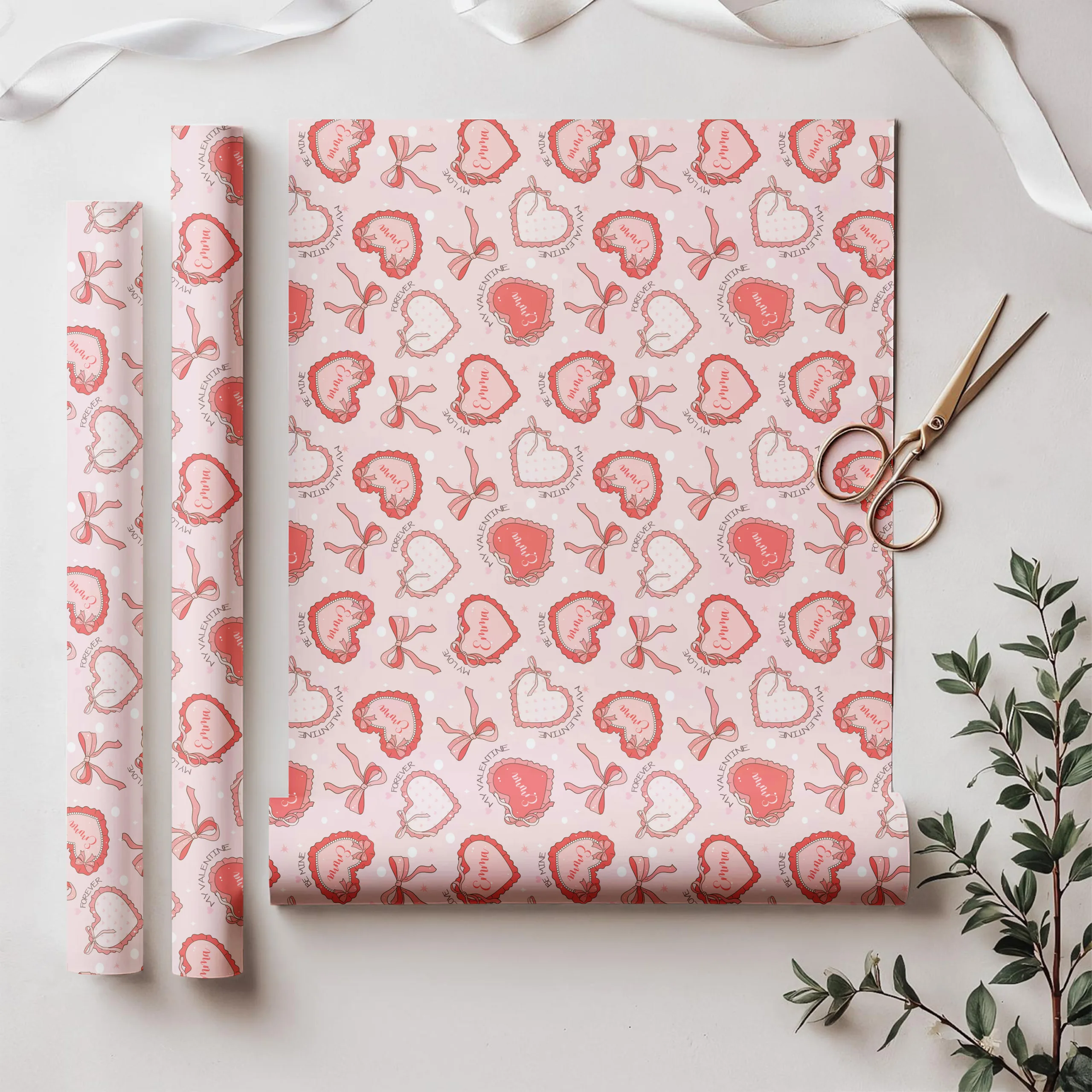 Personalised Valentine's Gift Wrapping Paper