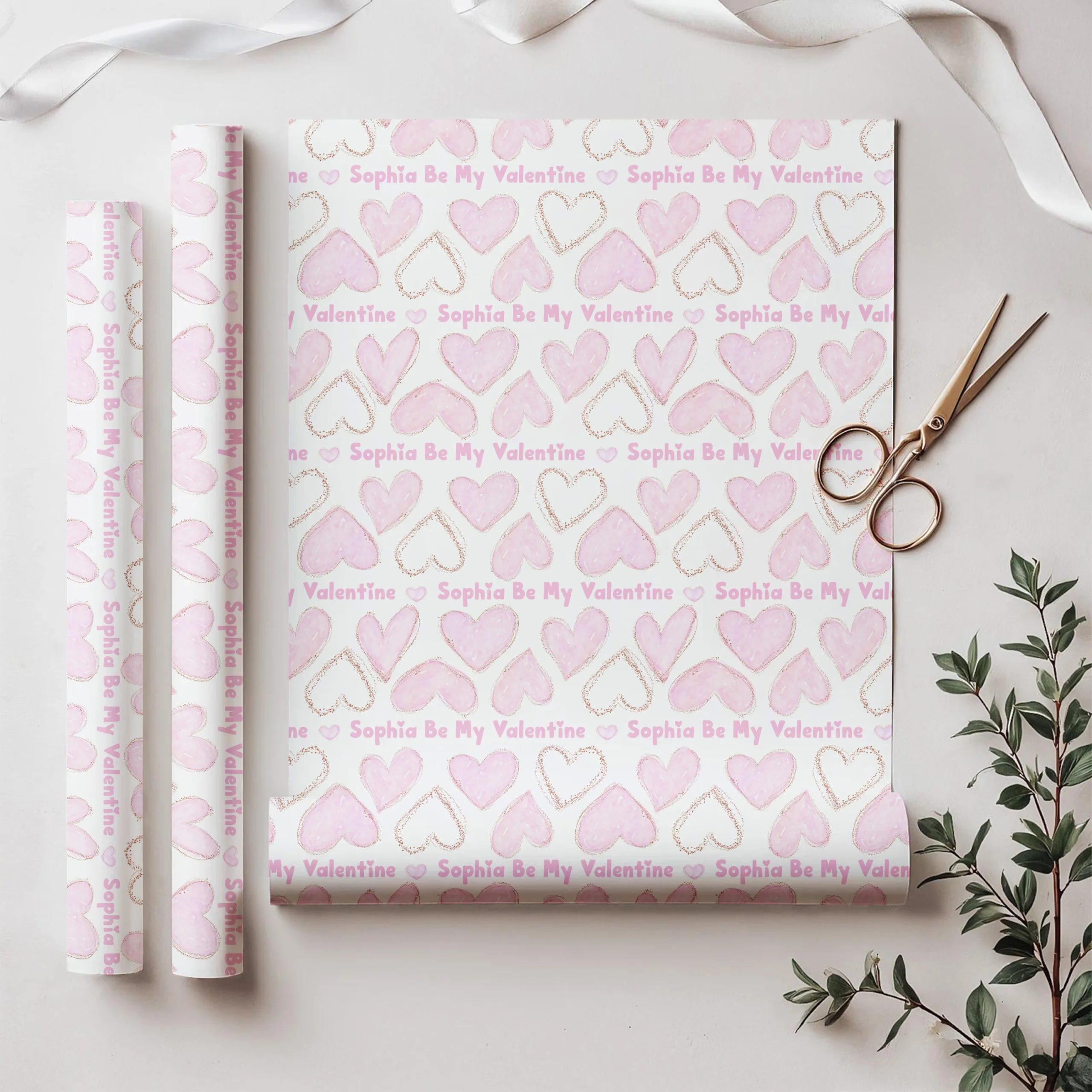 Personalised Valentine's Gift Wrapping Paper