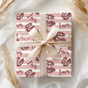 Personalised Valentine's Gift Wrapping Paper