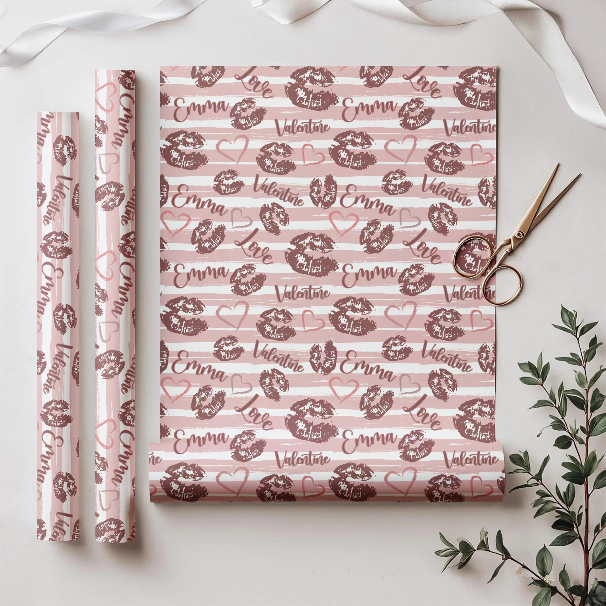 Personalised Valentine's Gift Wrapping Paper