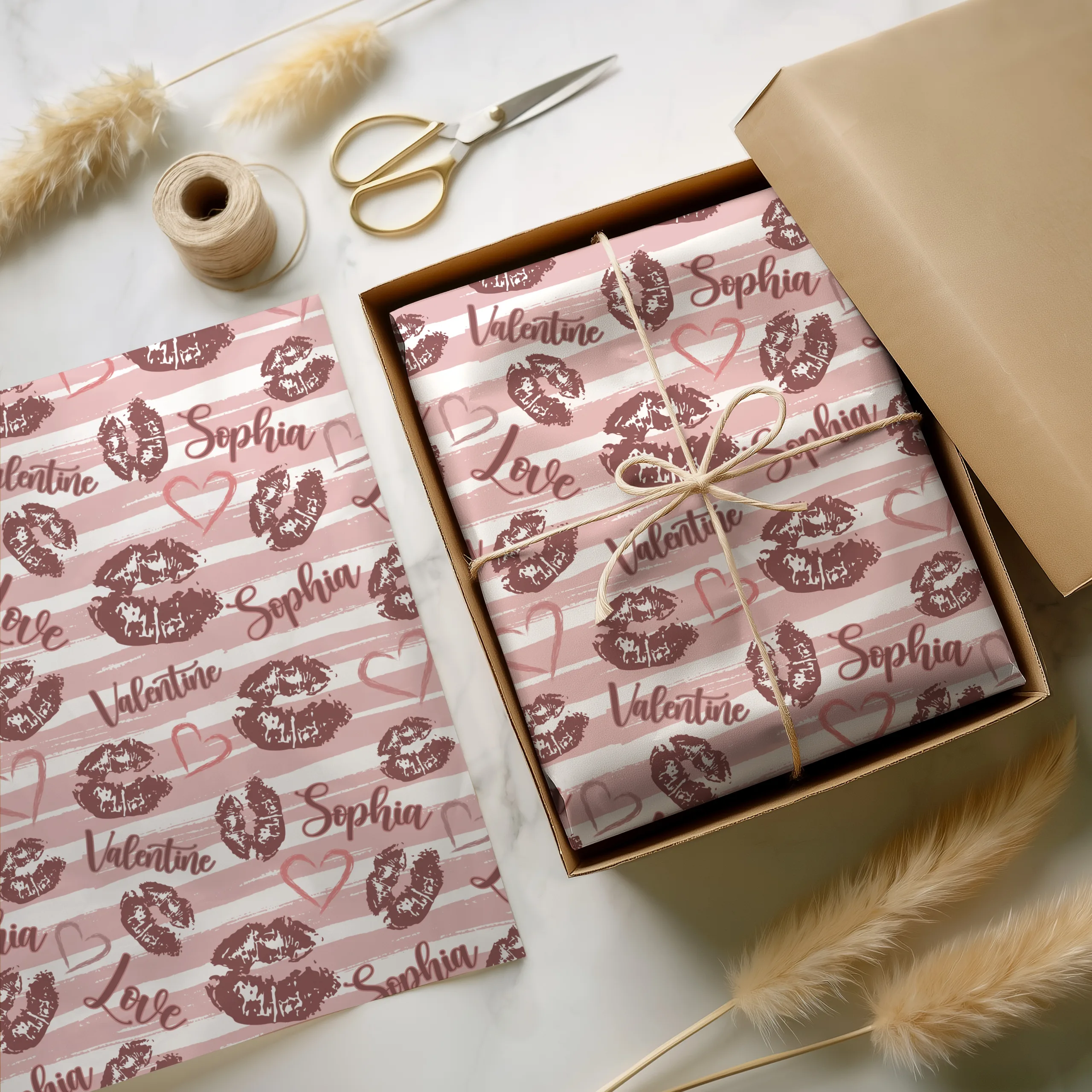 Personalised Valentine's Gift Wrapping Paper