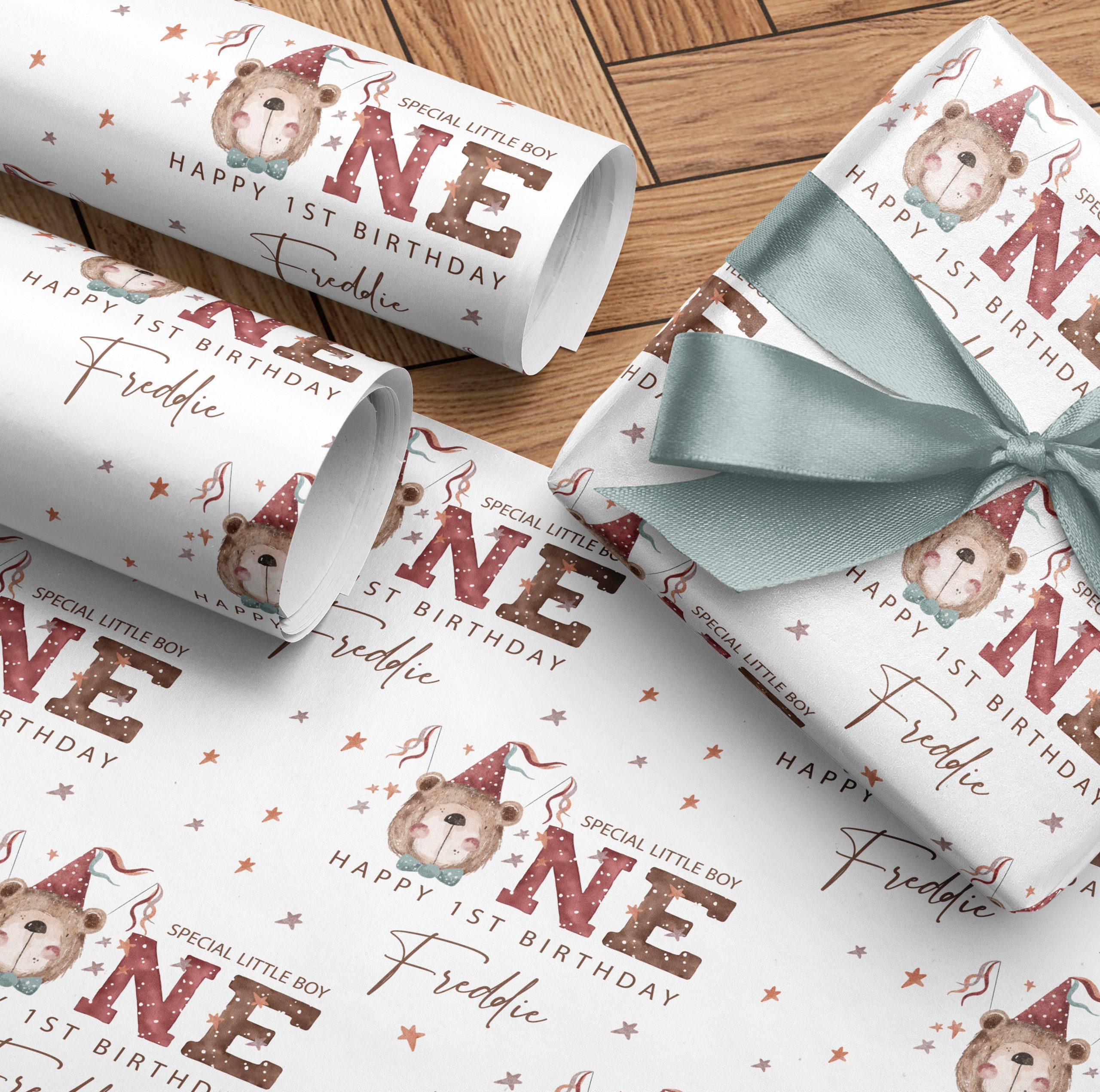 Personalised 1st Birthday Wrapping Paper