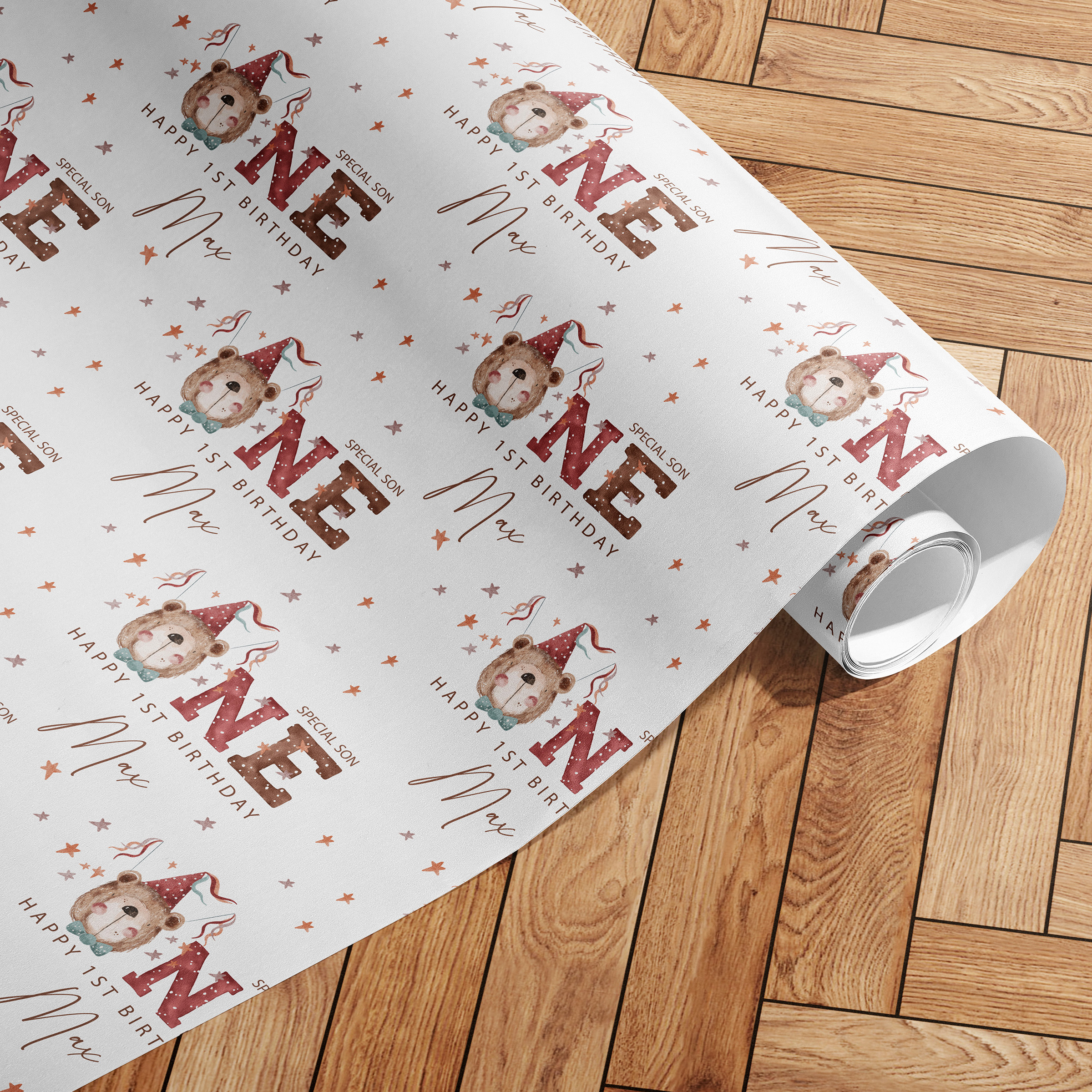 Personalised 1st Birthday Wrapping Paper