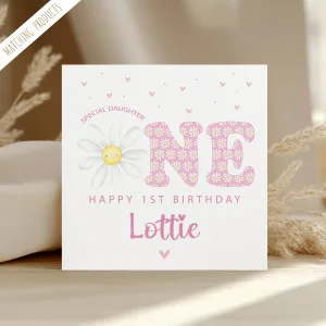 Girls 1st Birthday Card