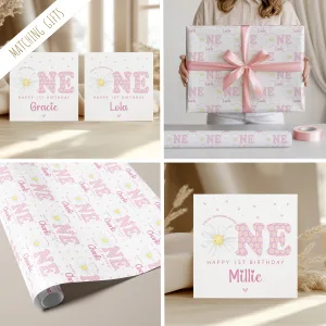 Girls 1st Birthday Card