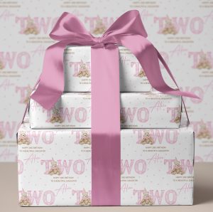Personalised Pink Gift Wrapping Paper