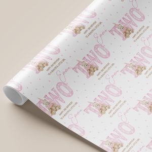 Personalised Pink Gift Wrapping Paper