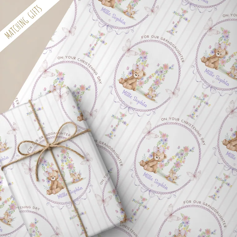 Christening Gift Wrapping Paper