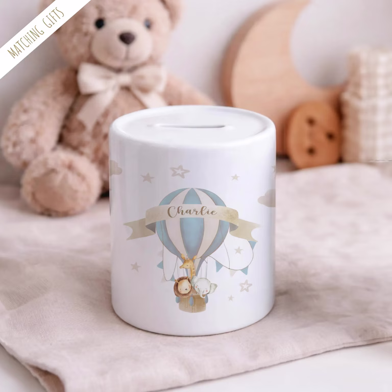 Personalised Safari Ceramic Money Pot