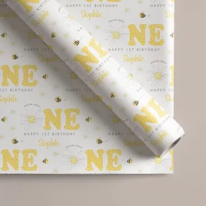 Personalised 1st Birthday Gift Wrapping Paper