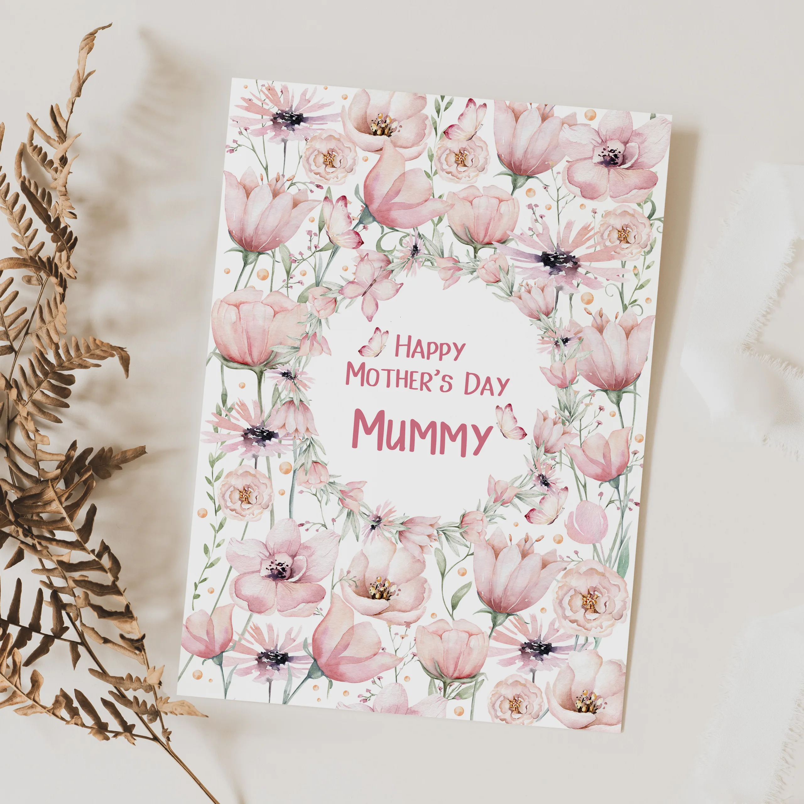 Personalised Mother's Day Floral Card