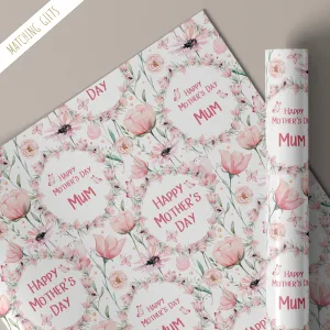 Personalised Mother's Day Floral Gift Wrapping Paper