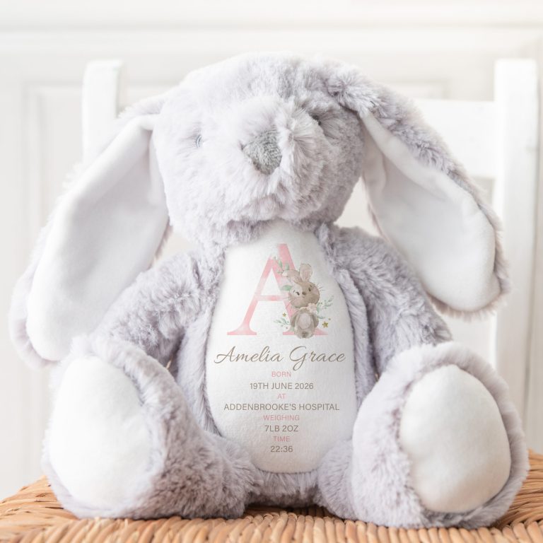 Personalised Baby Soft Toy Rabbit